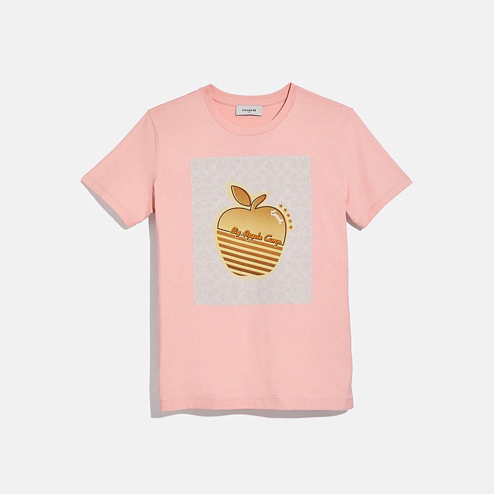 NWT Coach big apple t-shirt in pink